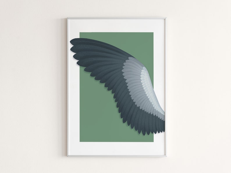 Wall Art Set of 3, Water Bird Posters, Gallery Wall Bundle, 3 Piece Wall Art, Bird, Heron, Bird Wing Art, Water, Digital Download image 6