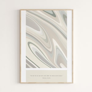 Arte da parete: stampa marmorizzata beige, poster stampabile con effetto carta marmorizzata, decorazione da parete con citazione sulla vita, download digitale