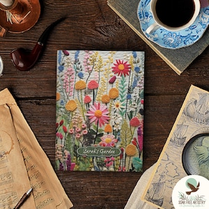 Woodland Wildflower Botanical Journal for Women | Pretty Personalized Forest Flowers Notebook | Rustic Wildflower Gifts for Friend, Printed