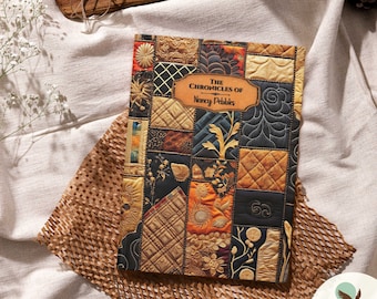 Vintage Patchwork Quilt Journal for Women | Luxury Design Artistic Notebook | Abstract Check Pattern Hardcover Keepsake Journal | Printed