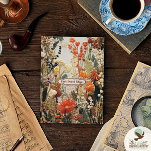 Woodland Wildflower Journal For Women | Personalized Forest Flower Journal | Rustic Nature Artistic Notebook PRINTED