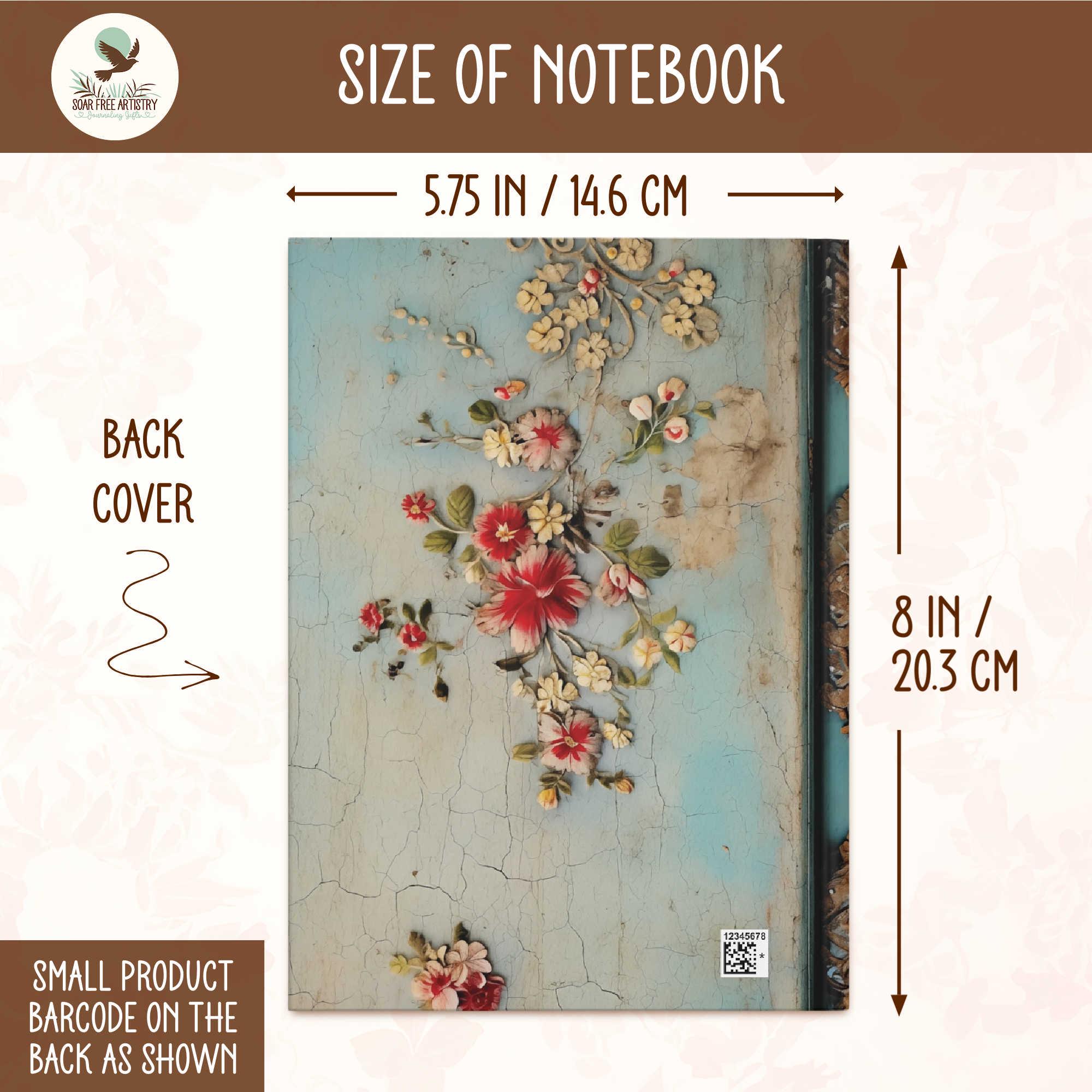 Shabby Chic Journal for Women | Personalized Vintage Dusty Blue ...