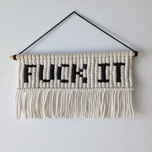 Macrame Pixel Art Wall Hanging