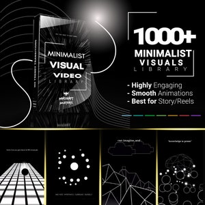 Pacchetto video Minimalist Visuals | Video motivazionali concettuali | Oltre 1000 clip di alta qualità | TikTok, YouTube Shorts, Instagram
