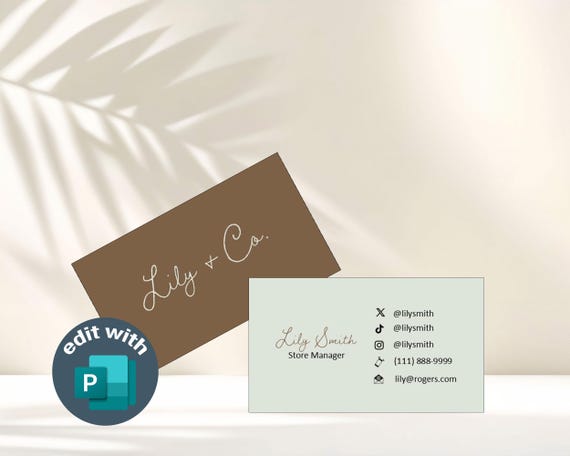 Editable Double-Sided Business Card Template | Customizable Design for Professionals | Easy-to-edit Business Card