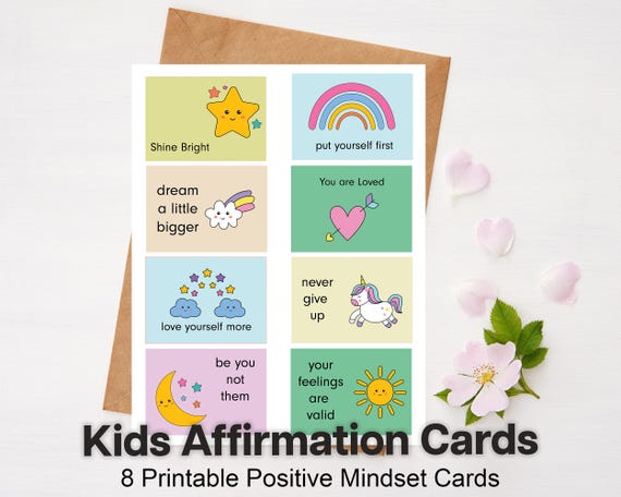 Kids Affirmation Cards | Positive Self-Love Motivation (Printable Download)