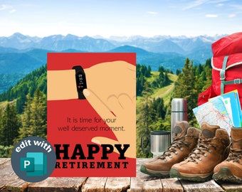 Personalize Your Farewell with Editable Retirement Greeting Cards | Retirement Card Templates | DIY Retirement Cards | Farewell Card Maker