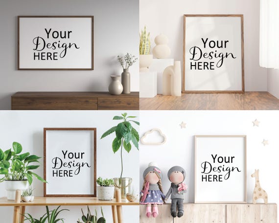 Frame Your Creativity: High-Quality Digital Frames Mockup for Your Designs | Artwork Presentation Mockup | Frame Mockup Template