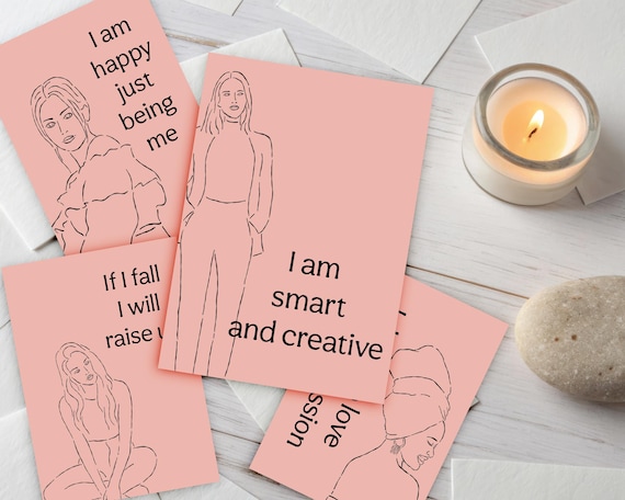 Pocket Affirmation Cards | Printable Positive Quotes for Girls | Uplifting Daily Motivation (Digital Download)