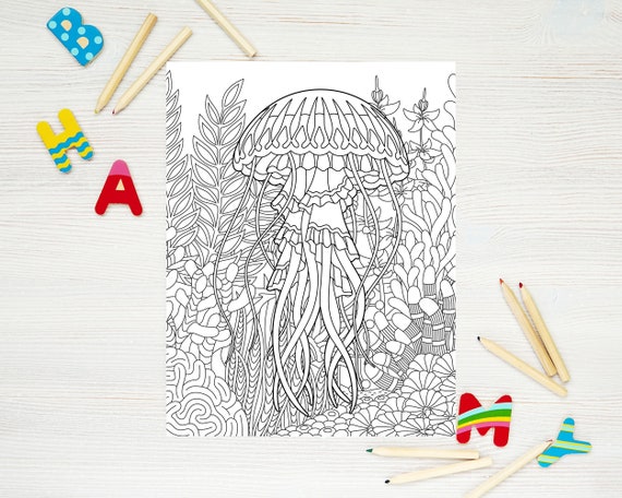 Oceanic Wonders: Printable Intricate Sea Creatures Colouring Pages | Printable Sea Creatures Colouring Pages | Marine Biology Pages
