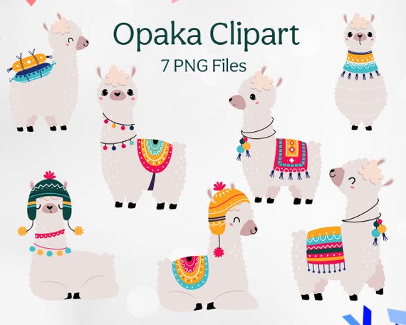 Alpaca PNG Clipart | Versatile Designs | Charming Alpaca Illustrations