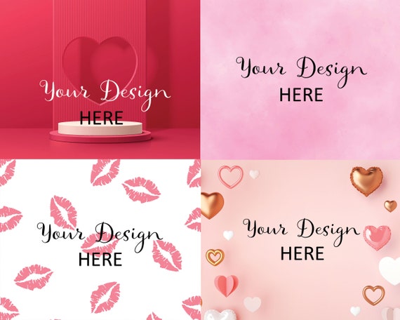 Dreamy Love: High-Res Romantic Background Mockups | Love Backdrop Mockup | Elegant BG Layout | Perfect for Every Project