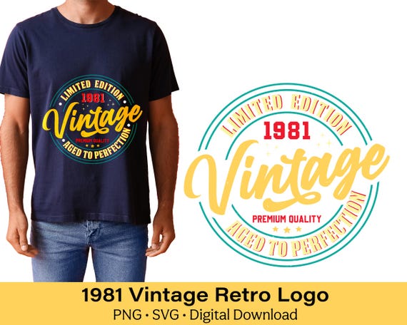 1981 Retro Birthday Graphic | Vintage Limited Edition Design (SVG PNG)