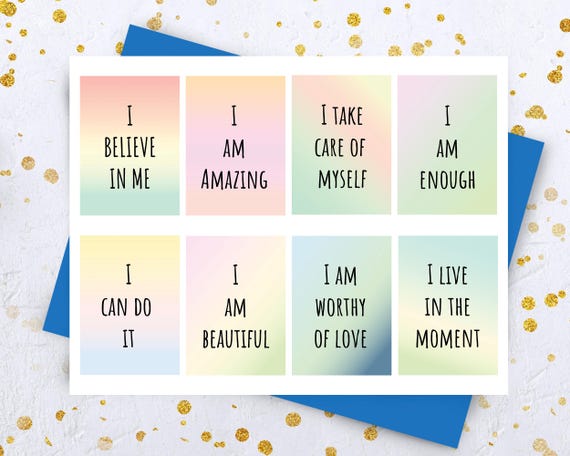 Printable Affirmation Cards – Positive & Motivational Daily Reminders | Daily Affirmation Cards | Confidence Booster Cards