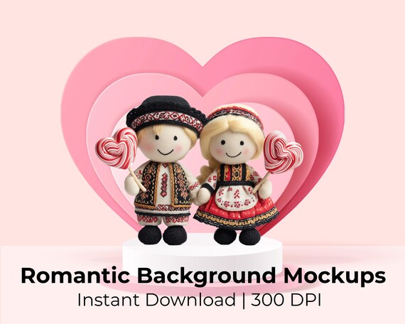 Romantic Background Mockups – 12 High-Resolution Love-Themed Backdrops | Wedding & Valentine Digital Download