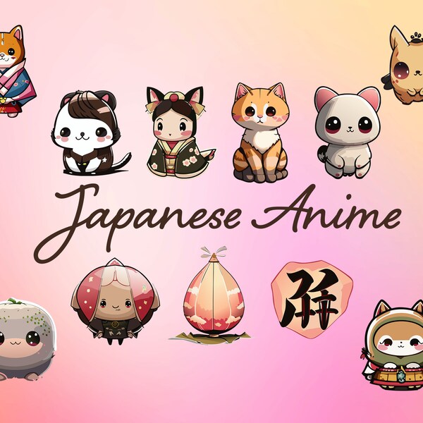 Adorable Japanese Anime: Cute Animals in Charming Outfits | Japanese Kawaii Characters | Cute Anime Series