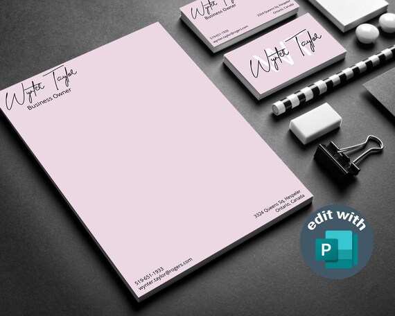 High-quality Business Stationery | Simple Style Double Sided Business Card and Letterhead Combo | Sophisticated Business Stationery