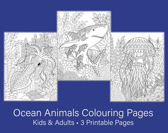 Intricate Sea Creatures Colouring Pages: Adult & Kids Art (PDF)