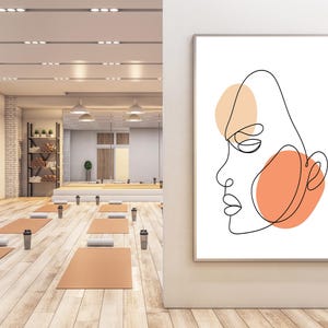 Minimalist Female Face Line Art Wall Art | Modern Female Line rtwork | Contemporary Minimalist Art | Minimalist Portrait Illustration