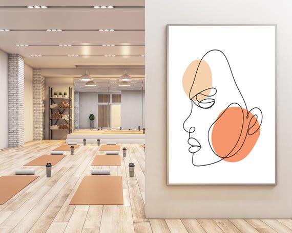 Minimalist Female Face Line Art Wall Art | Modern Female Line rtwork | Contemporary Minimalist Art | Minimalist Portrait Illustration