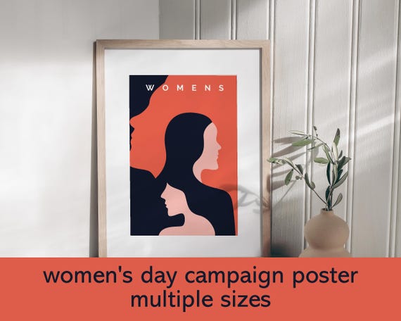 Women’s Day Campaign Poster Printable | International Women’s Day Wall Art | Feminist Empowerment Print