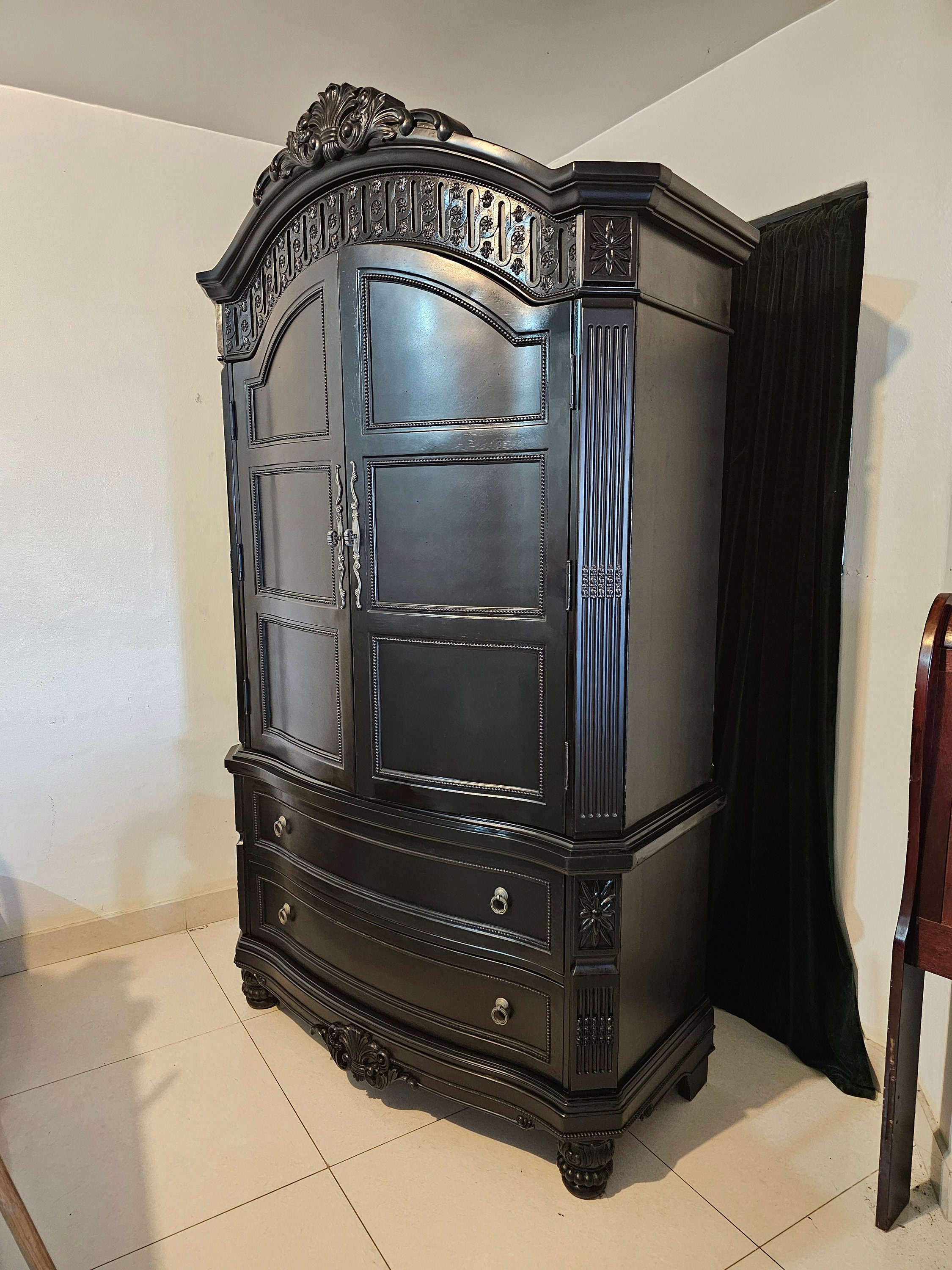 Black Goth Styled 2 Piece Armoire green Chair Not Included - Etsy