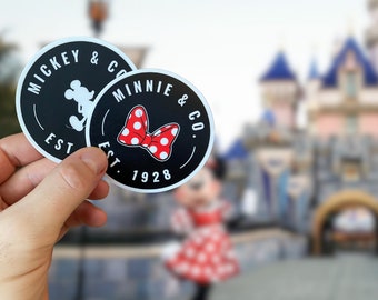 Mickey and Minnie Mouse Sticker Set: Disneyland Inspired Waterproof Decals