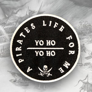 Pirates of the Caribbean Patch: Embroidered Iron-On Applique