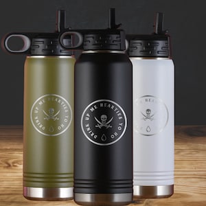 Pirates Canteen- Disney Pirates of the Caribbean Inspired Water Bottle Tumbler | Disney Water Bottles and Drinkware | Drink Up Me Hearties