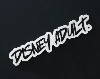Disney Adult Sticker | Waterproof Vinyl Decal for Water Bottle, Car