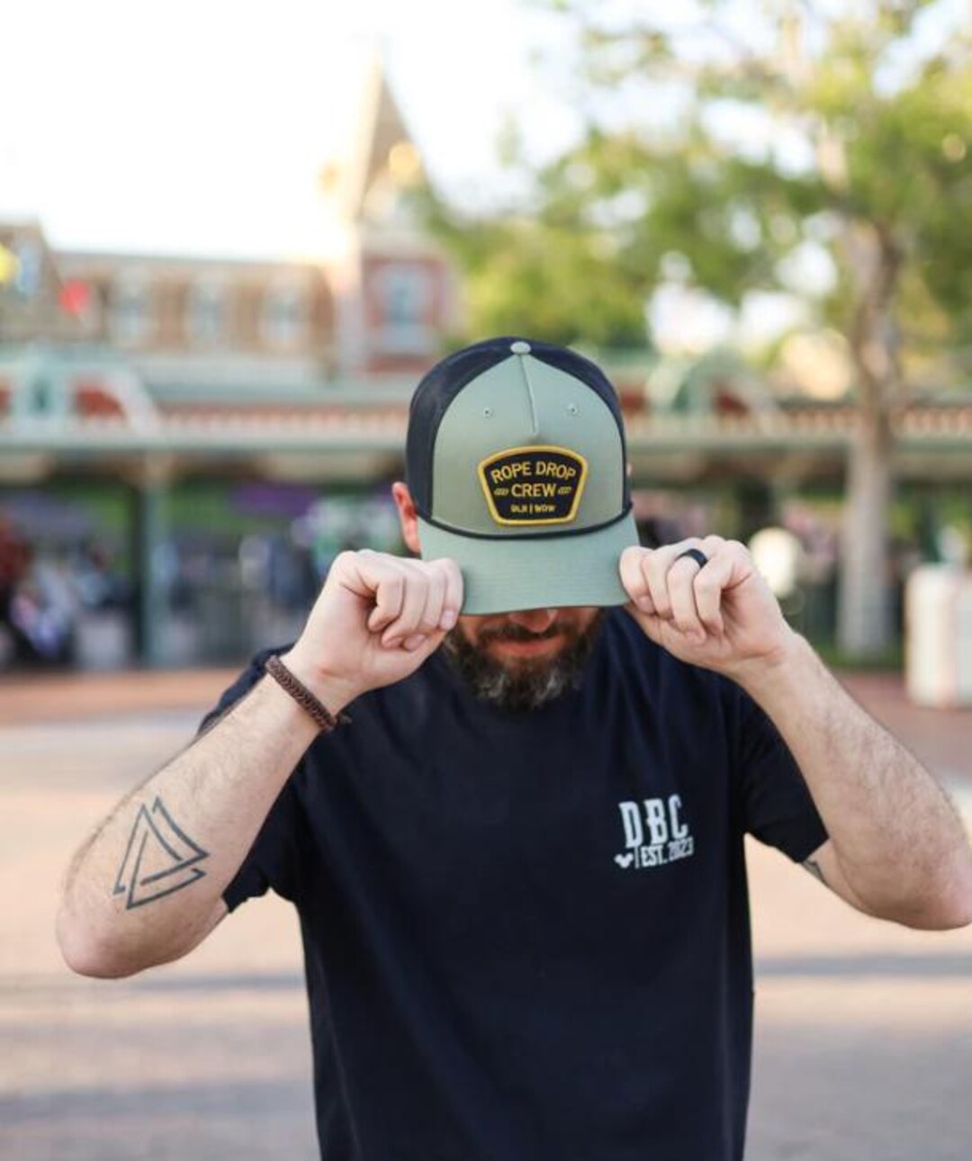 Rope Drop Crew Patch Hat Sewn on Patch Adult Sizes Trucker and Snapback Disney Hat Disney Themed Patches Magic Kingdom Etsy