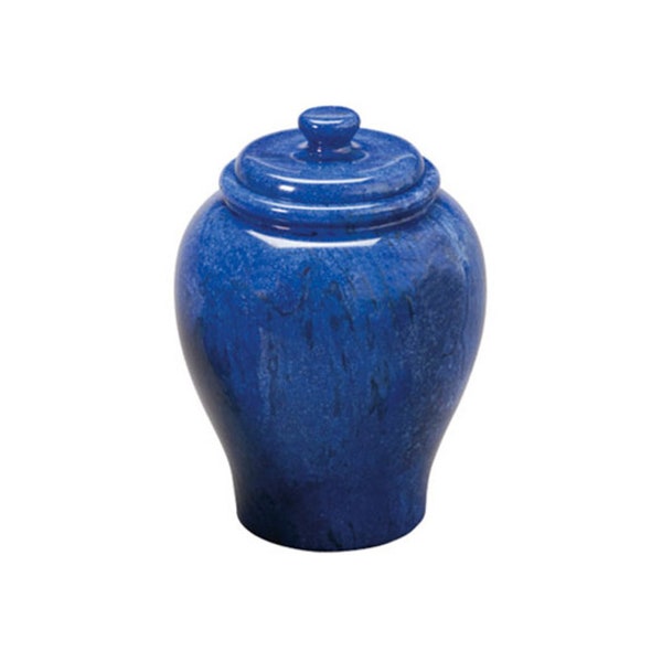 Cobalt Blue Marble Urn