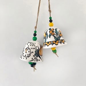 Ceramic Wind Chime Bells | Garden Patio Decor | Memorial Wind Chimes | Garden Wind Bell | Outdoor or Indoor Chime | Home and Garden Gift