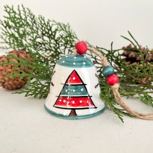 Christmas Gift for Friends | Ceramic Bell Ornaments | Holiday Home Decor