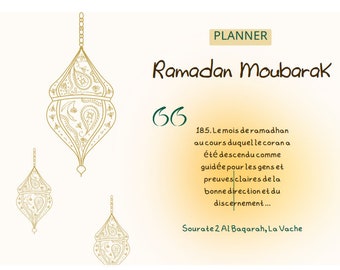 Ramadan planner PDF instant download  french