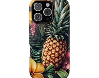 Tough Cases, Pineapple Phone Case, Floral Phone Cover, Beach Vibes, Summer Accessories, Exotic Fruits, Trendy Tech Gear