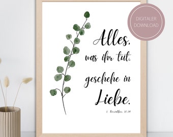 2024 Yearly Motto Poster - Whatever you do, do it in love - 1 Corinthians 16:14