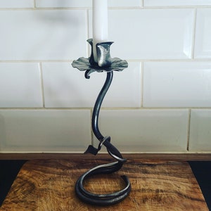 Hand forged candle holder