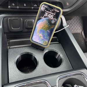 MagSafe Wireless Charger / Phone Mount and Cupholder Adapter for 2016-2018 Chevrolet® Silverado (With Full Center Console)