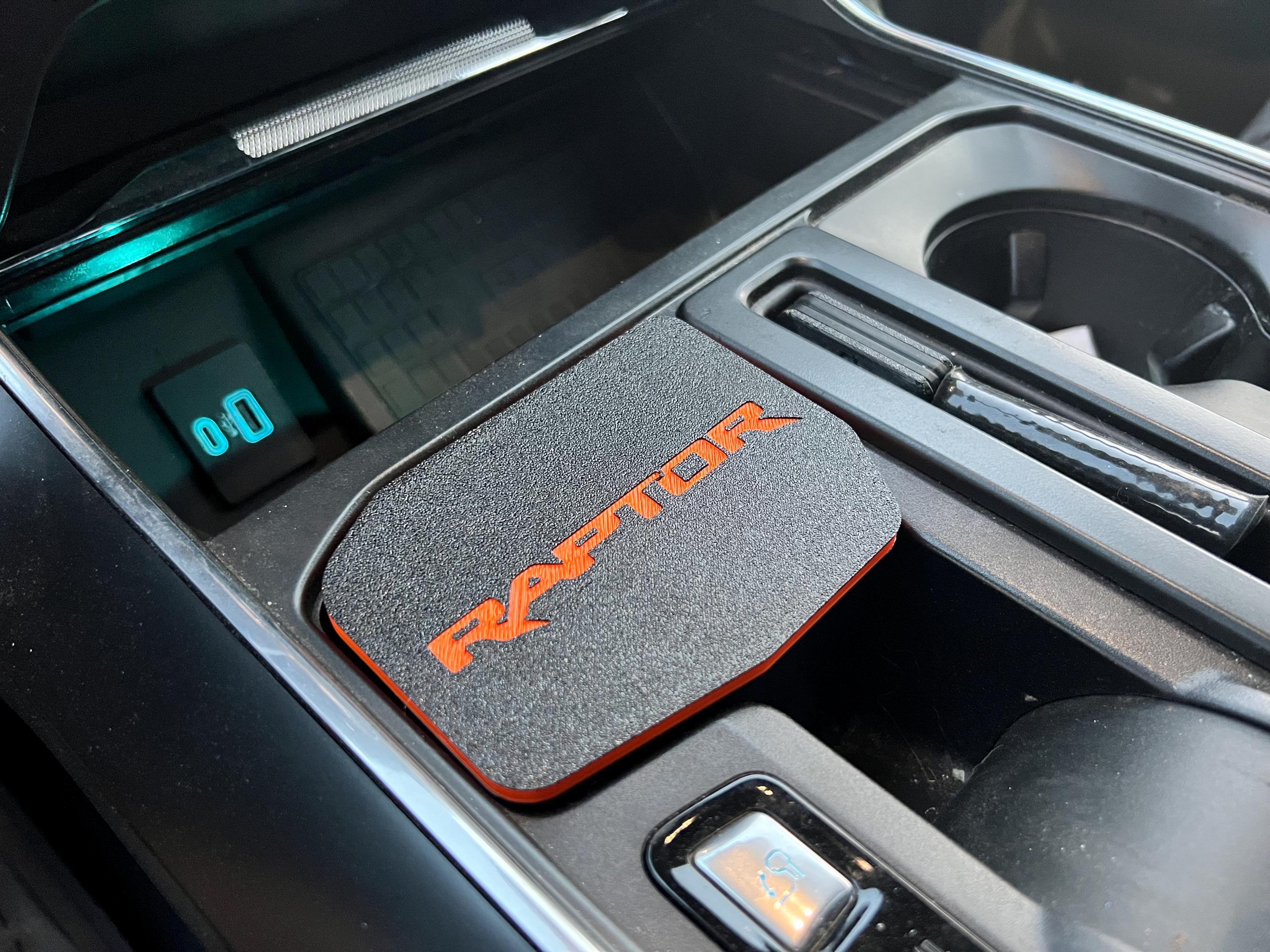 thumbnail image 2 of Carbon Fiber Gear Shift Panel Cover & Cup Holder Trim For Ford F150 Raptor 2009-2014 2 of 6