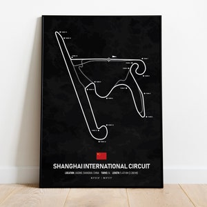 F1 Shanghai International Circuit Poster - Shanghai, China - F1 Grand Prix Poster - Formula 1 Poster - F1 Wall Art Gift - Digital Download