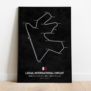 F1 Losail International Circuit Poster - Losail, Qatar - F1 Grand Prix Poster - Formula 1 Poster - F1 Wall Art Gift - Digital Download