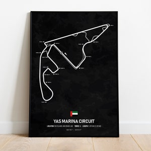 F1 Yas Marina Circuit Poster - Abu Dhabi, UAE - F1 Grand Prix Poster - Formula 1 Poster - F1 Wall Art Gift - Digital Download