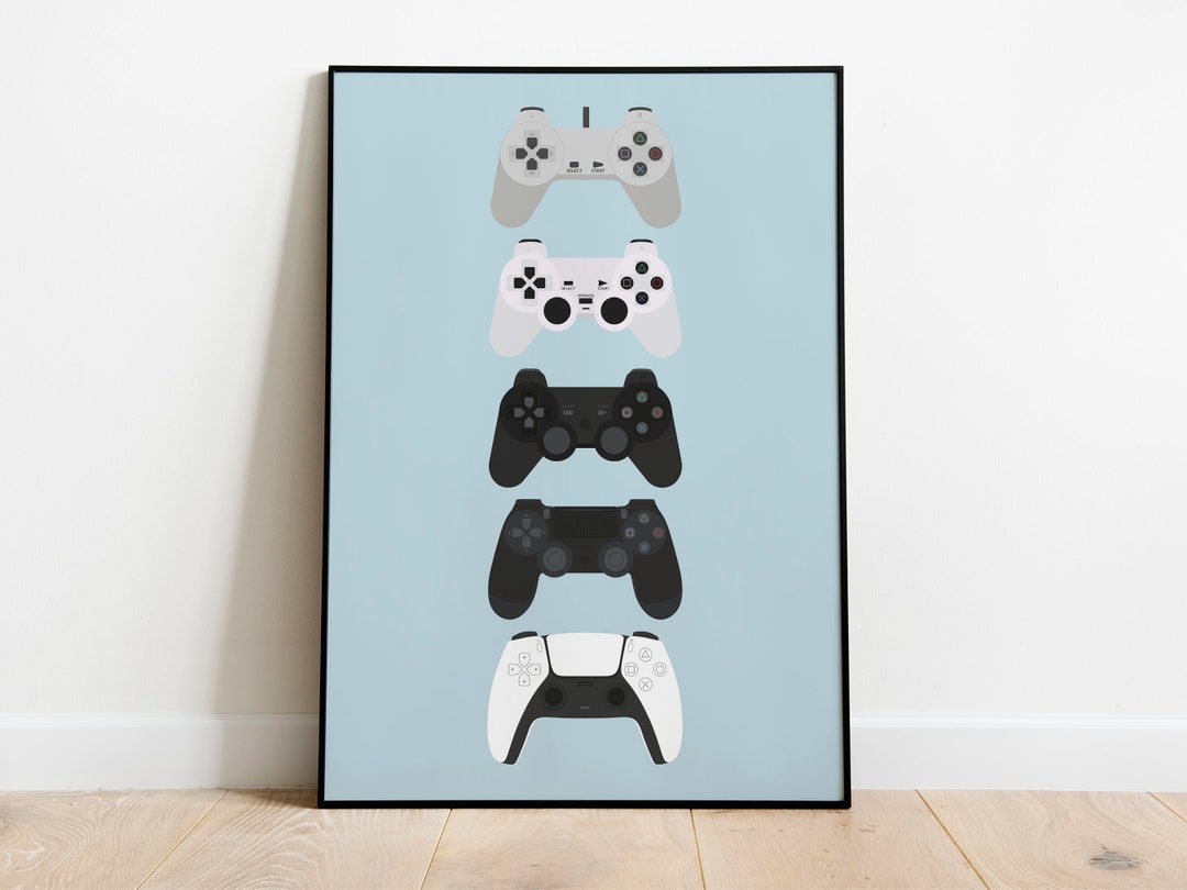 Gaming Controller Wall Art Video Game Controllers Retro Gaming Art Game