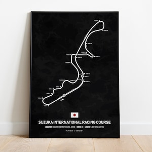 F1 Circuit Suzuka International Racing Course Poster - Suzuka, Japan - F1 Grand Prix Poster - Formula 1 Poster - F1 Gift - Digital Download