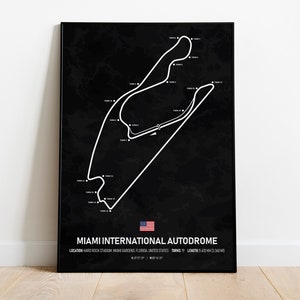 F1 Circuit Miami International Autodrome Poster - Miami, United States, USA - F1 Grand Prix Poster - Formula 1 Poster - Digital Download
