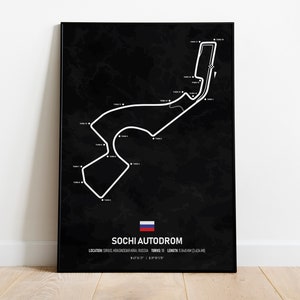F1 Circuit Sochi Autodrom Poster - Krasnodar, Russia - F1 Grand Prix Poster - Formula 1 Poster - F1 Wall Art Gift - Digital Download