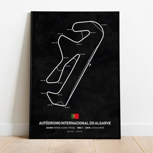 F1 Circuit Autodromo Internacional do Algarve Poster - Portimão, Portugal  - F1 Grand Prix Poster - Formula 1 Poster - Digital Download