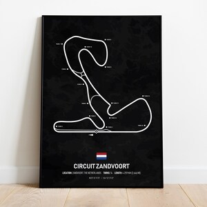 F1 Circuit Zandvoort Poster - Zandvoort, The Netherlands - F1 Grand Prix Poster - Formula 1 Poster - F1 Wall Art Gift - Digital Download