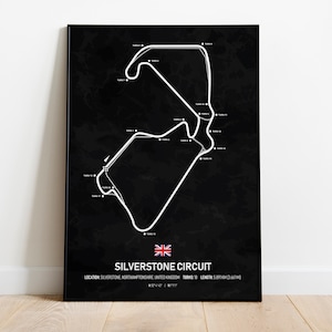F1 Silverstone Circuit Poster - Silverstone, United Kingdom - F1 Grand Prix Poster - Formula 1 Poster - F1 Wall Art Gift - Digital Download